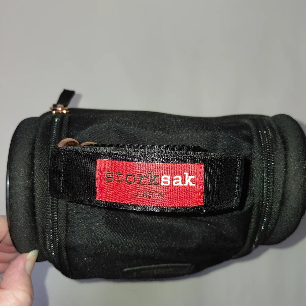 Storksak London Scuba Black Rose Gold‎ Insulated Bottle Food Bag